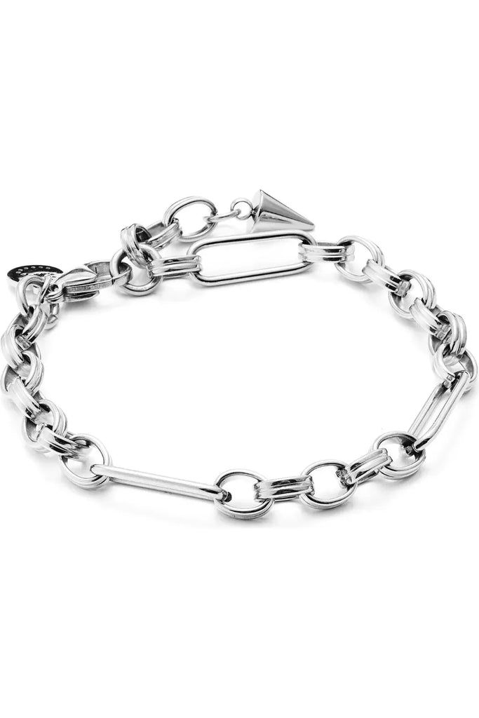 Silk & Steel Luxe Bracelet Silver