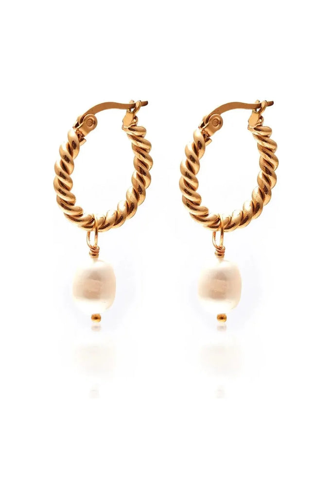Tresor Hoop Earrings Earrings Gold Silk & STEEL