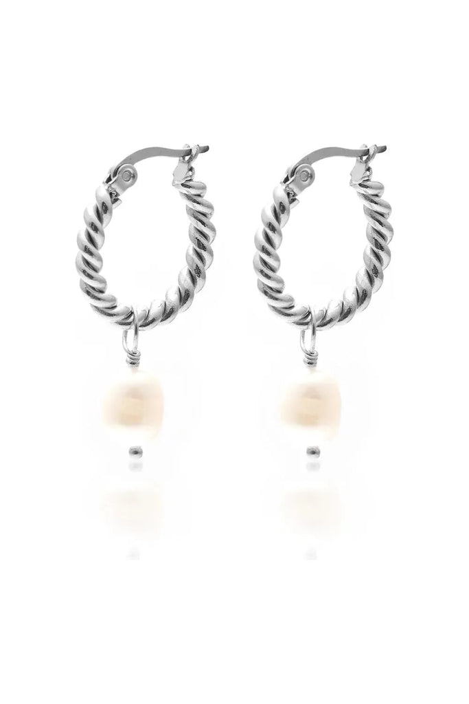 Tresor Hoop Earrings Earrings Silver Silk & STEEL