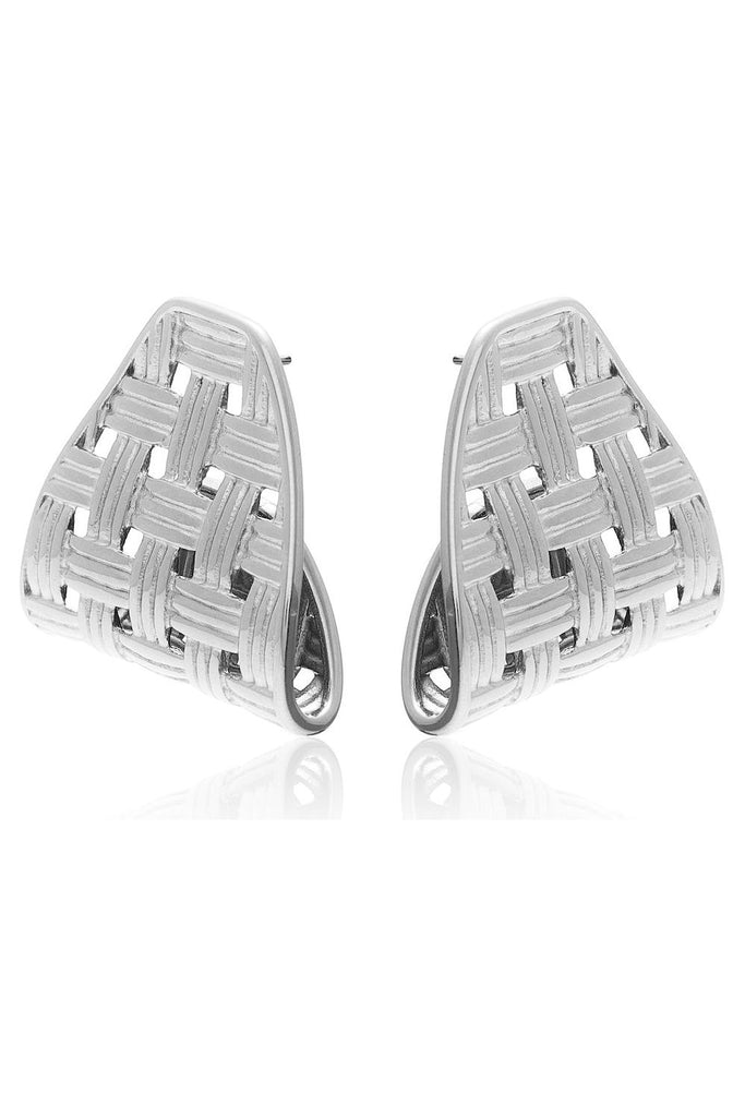 Lattice Earrings Earrings Silver,Gold Silk & STEEL