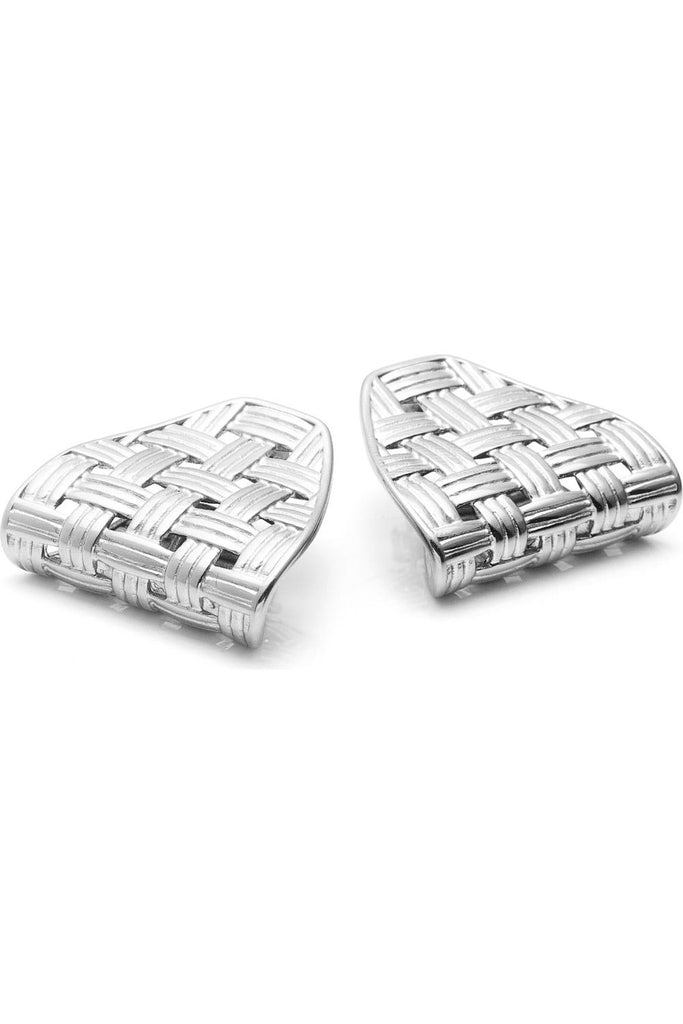 Lattice Earrings Earrings Silver,Gold Silk & STEEL