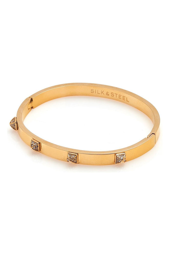 Silk & Steel Prism Bangle Gold