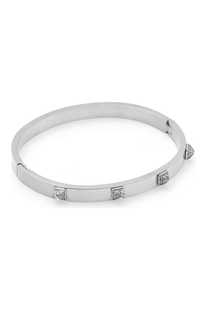 Silk & Steel Prism Bangle Silver