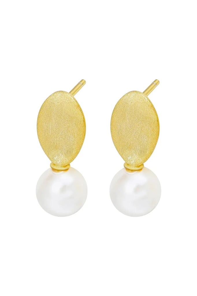 Silver Linings Collective Miro Pearl Earrings Gold