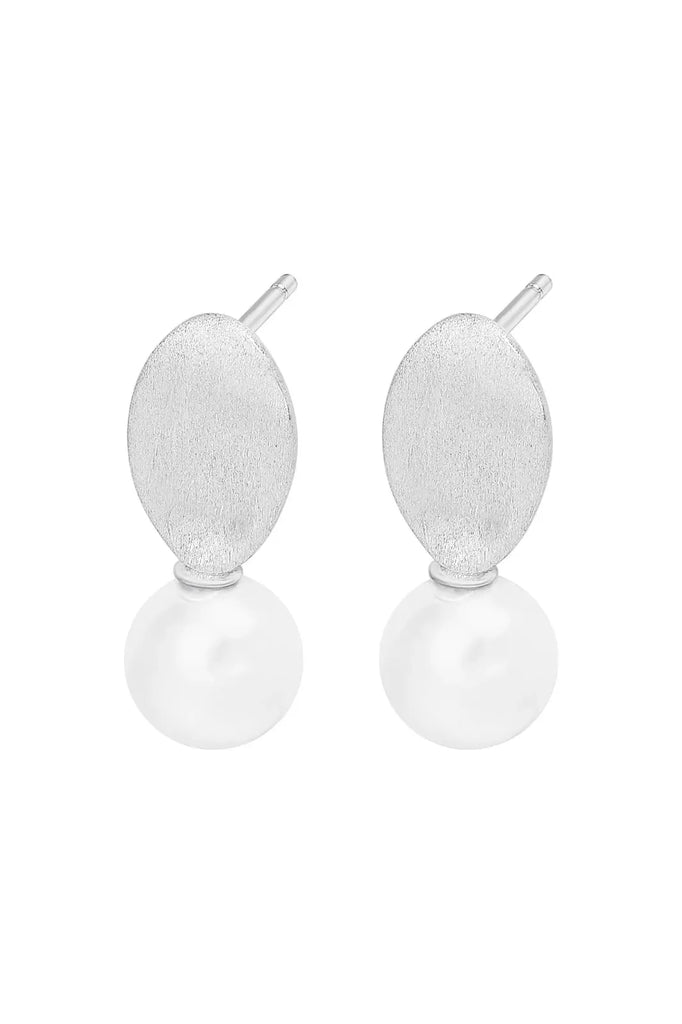 Silver Linings Collective Miro Pearl Earrings Silver