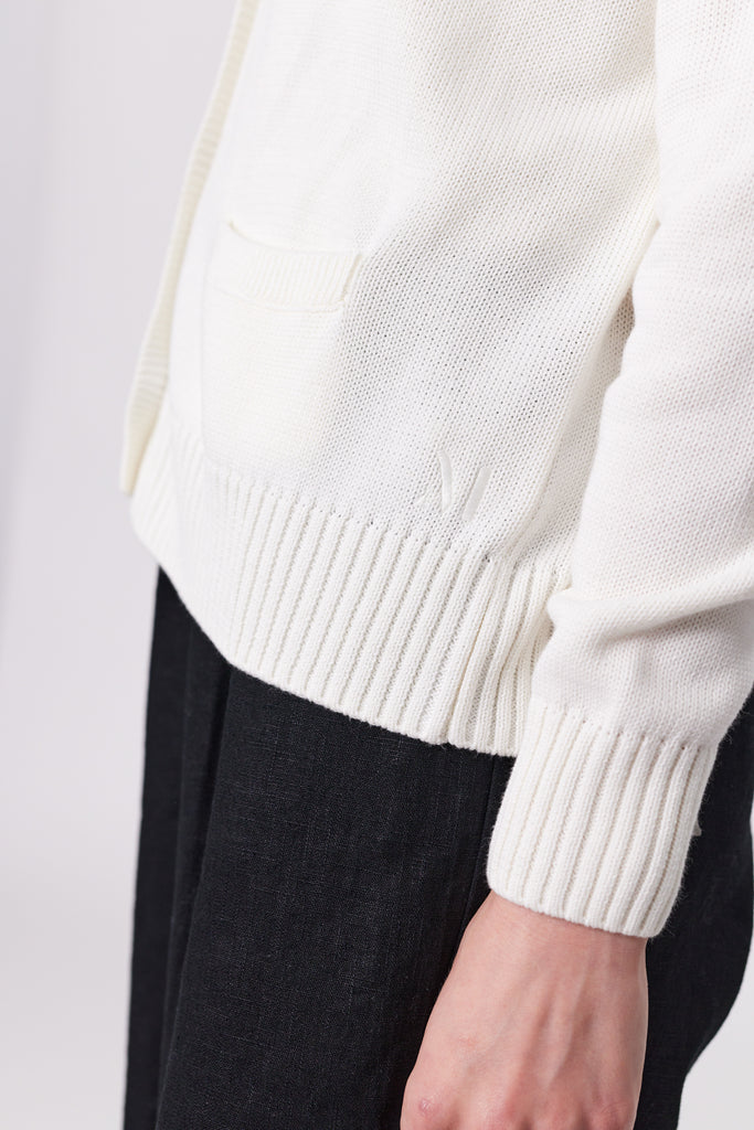 Marlow Soho Cardigan Ivory on model