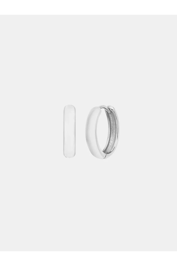 Curve Huggies Earrings Silver S O P H IE