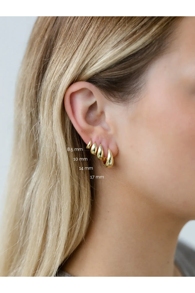 Drop Huggies 17mm Earrings Silver,Gold S O P H IE