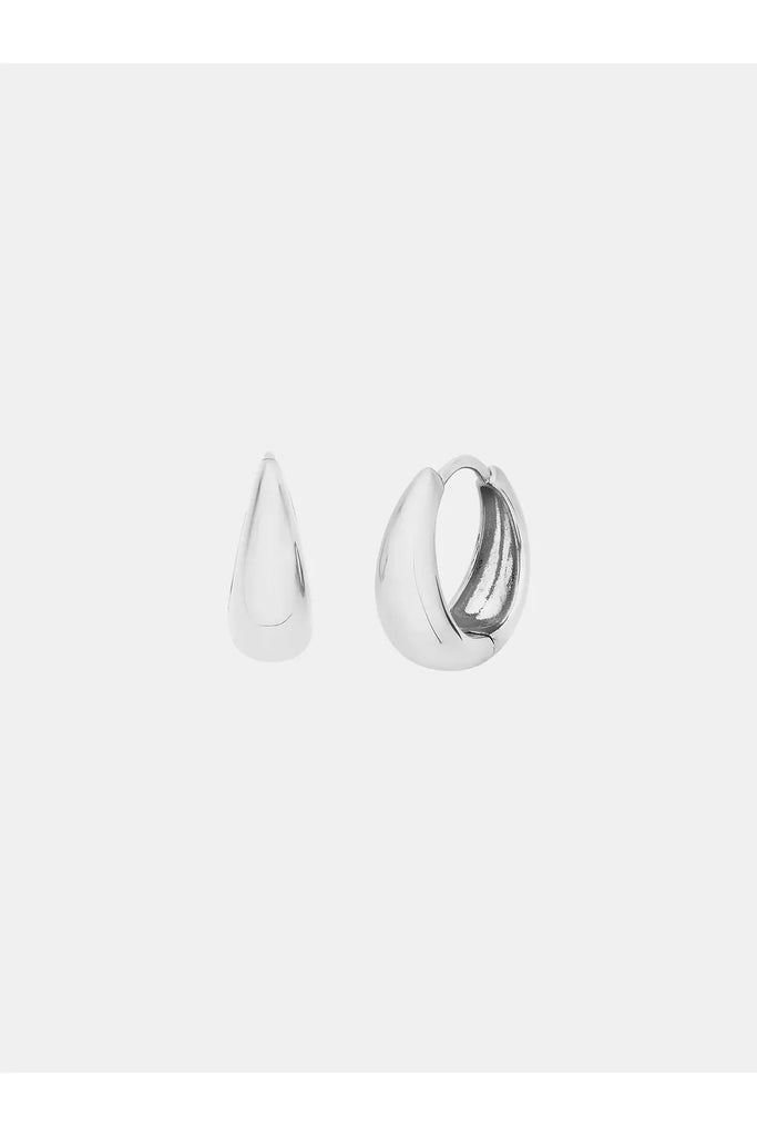 Drop Huggies 17mm Earrings Silver S O P H IE