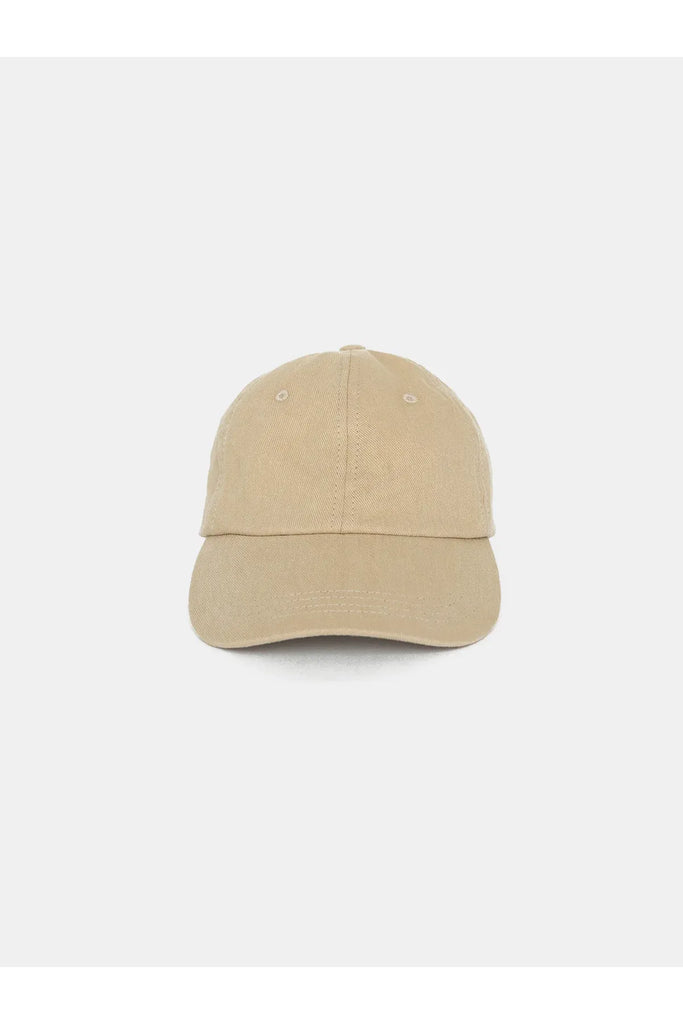 Beige cap on a white background. Sophie Twill cap in stone.