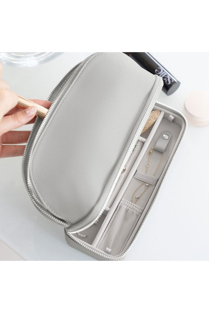 Stackers Makeup and Jewellery Bag Pebble Grey