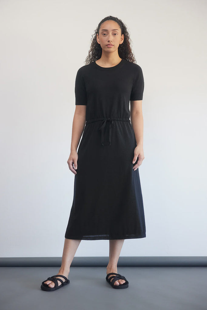 Standard Issue Merino Drawstring Dress Black