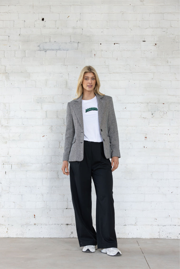Dressed Herringbone Status Blazer