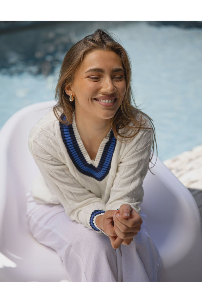 Courtside Jumper | Off White Sweaters XS,S,M,L Stella & Gemma