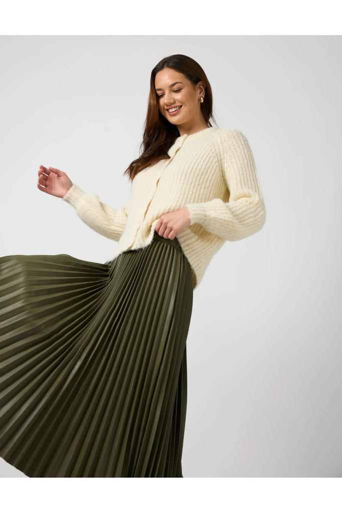 Stella and Gemma Julia Pleated Skirt Sage Green