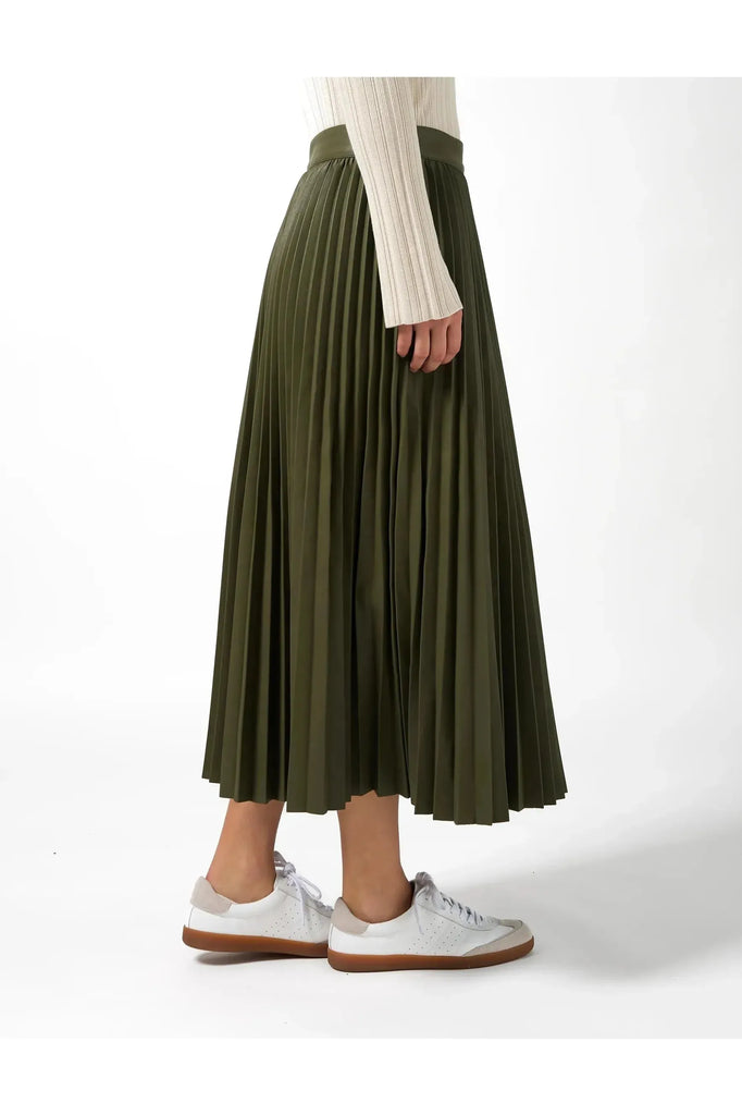 Stella and Gemma Julia Pleated Skirt Sage Green