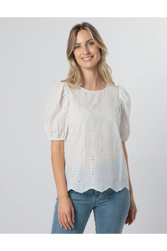 Stella and Gemma Minnie Top White