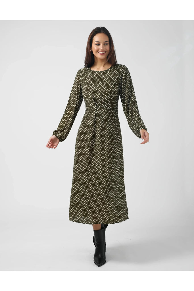 Stella and Gemma Sahra Dress Olive Mosaic