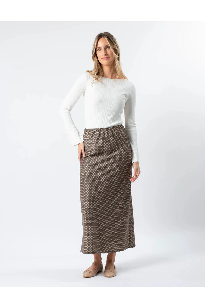 Stella & Gemma Susanna Skirt Safari houndstooth