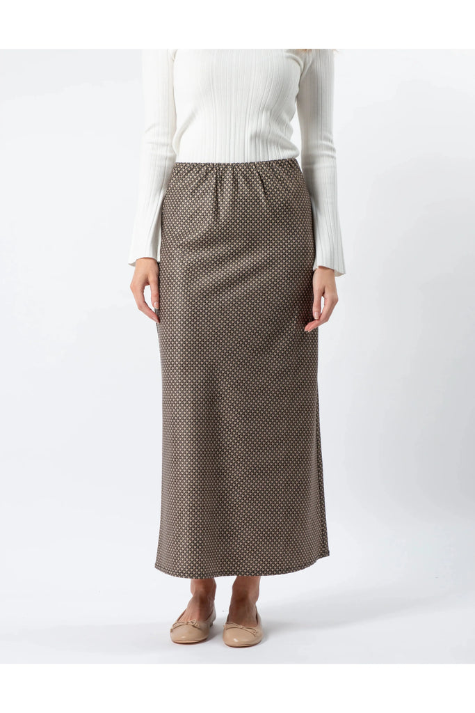 Stella & Gemma Susanna Skirt Safari houndstooth