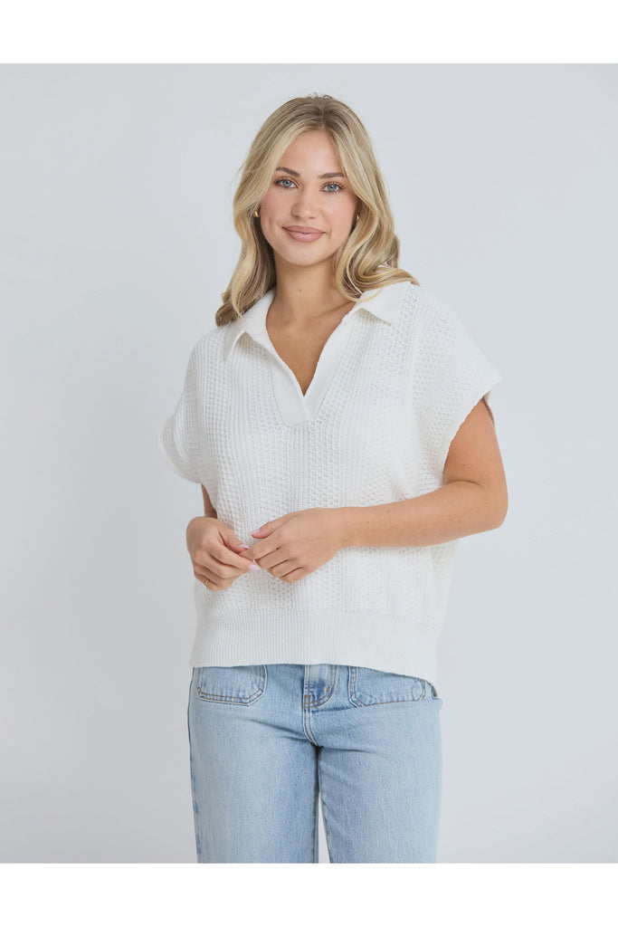 Evelyn Vest | White Tops XS,S,M,L Stella & Gemma