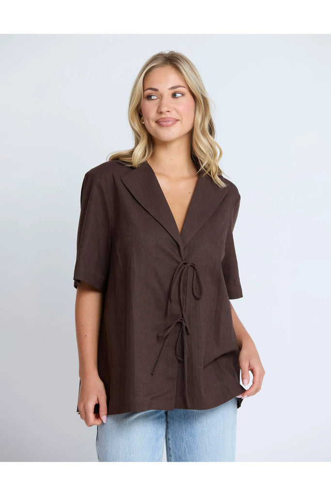 Solene Shirt | Chocolate Shirts 8,10,12,14 Stella & Gemma