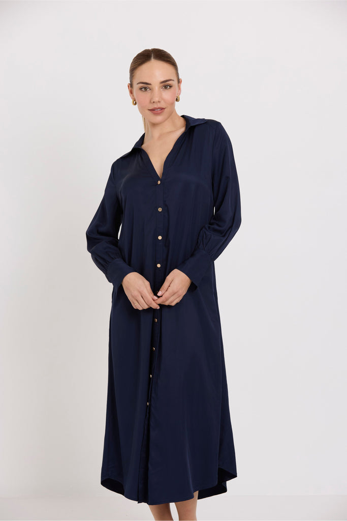 Tuesday Label Geri Shirt dress Navy 