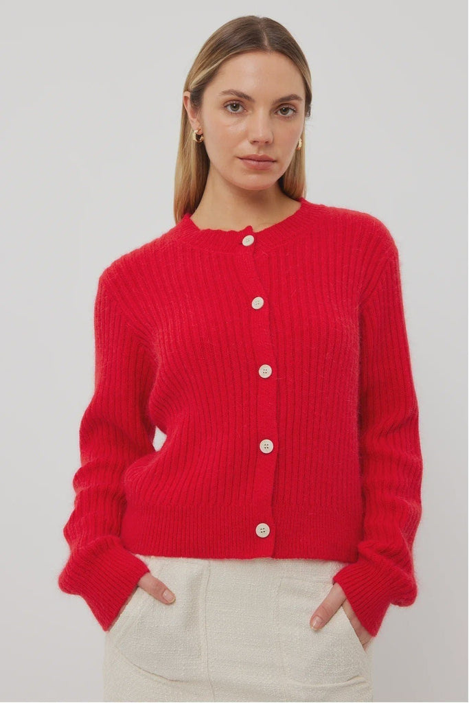 Tuesday Candy Cardi Red Mohair