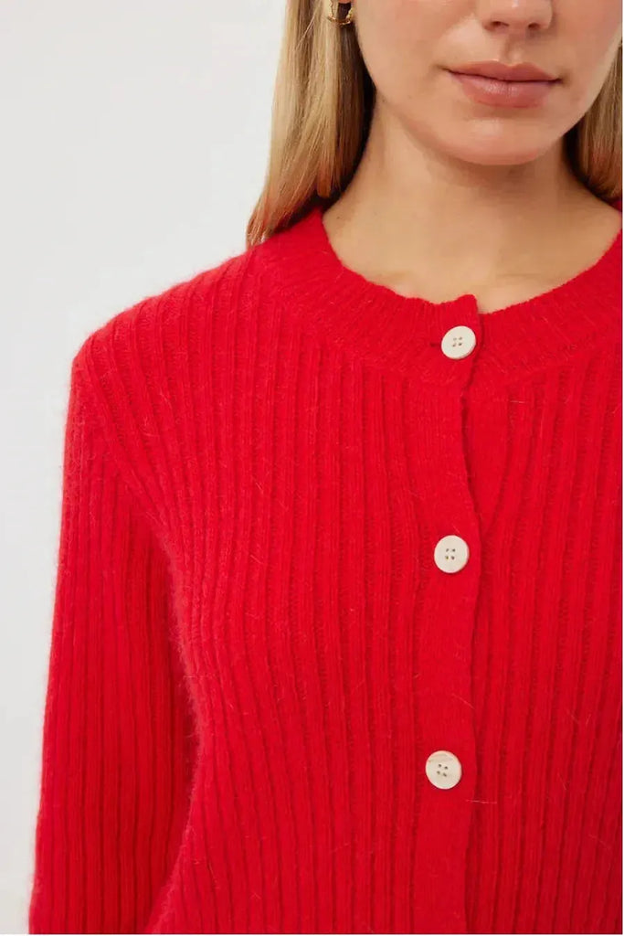 Tuesday Candy Cardi Red Mohair