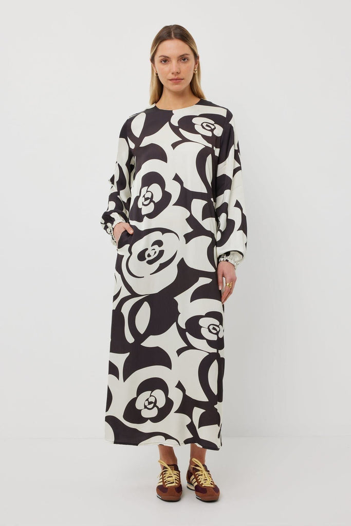 Tuesday Maggie dress Black and White Flower