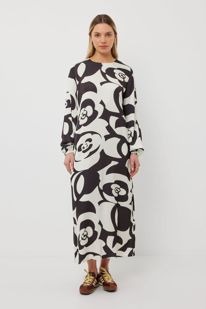 Tuesday Maggie dress Black and White Flower