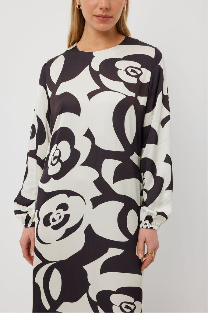 Tuesday Maggie dress Black and White Flower