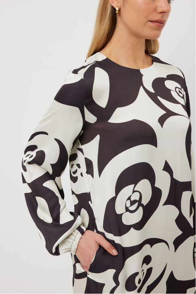 Tuesday Maggie dress Black and White Flower