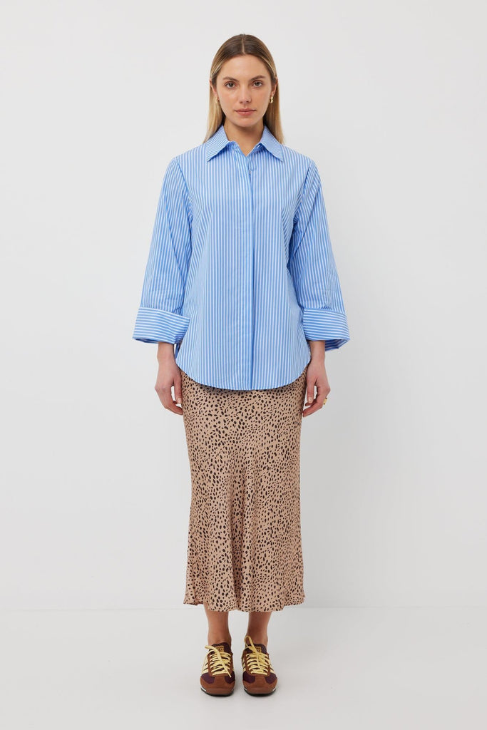 Tuesday Mark Shirt Blue Stripe