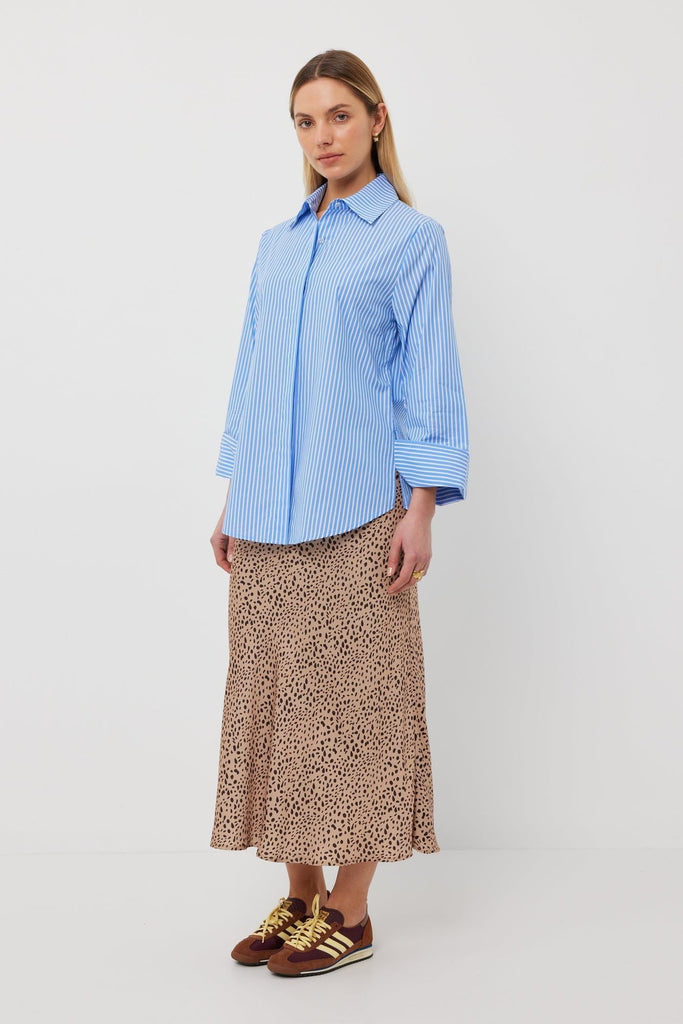 Tuesday Mark Shirt Blue Stripe