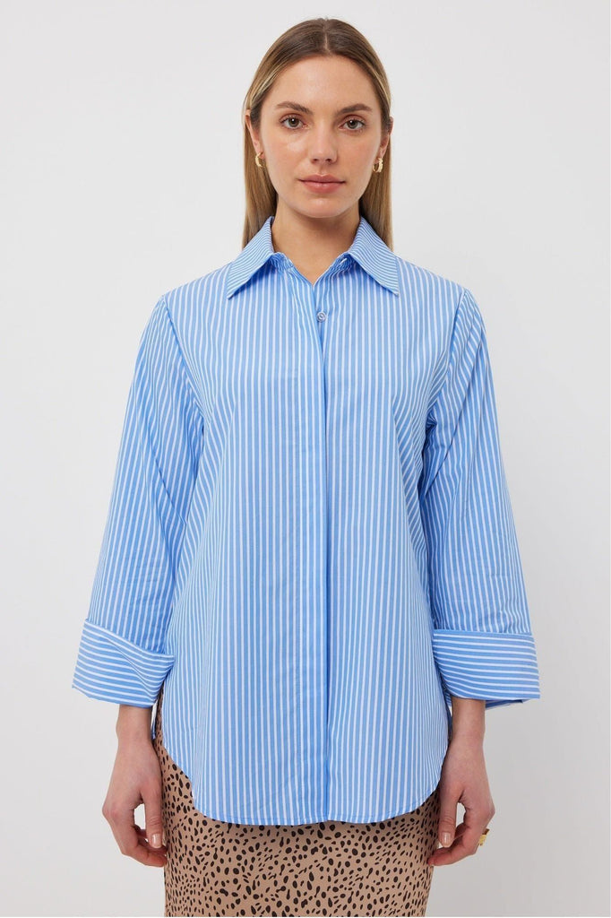 Tuesday Mark Shirt Blue Stripe