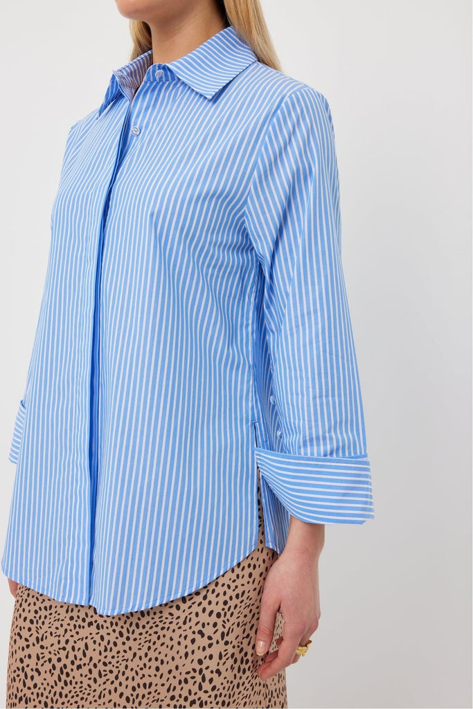 Tuesday Mark Shirt Blue Stripe