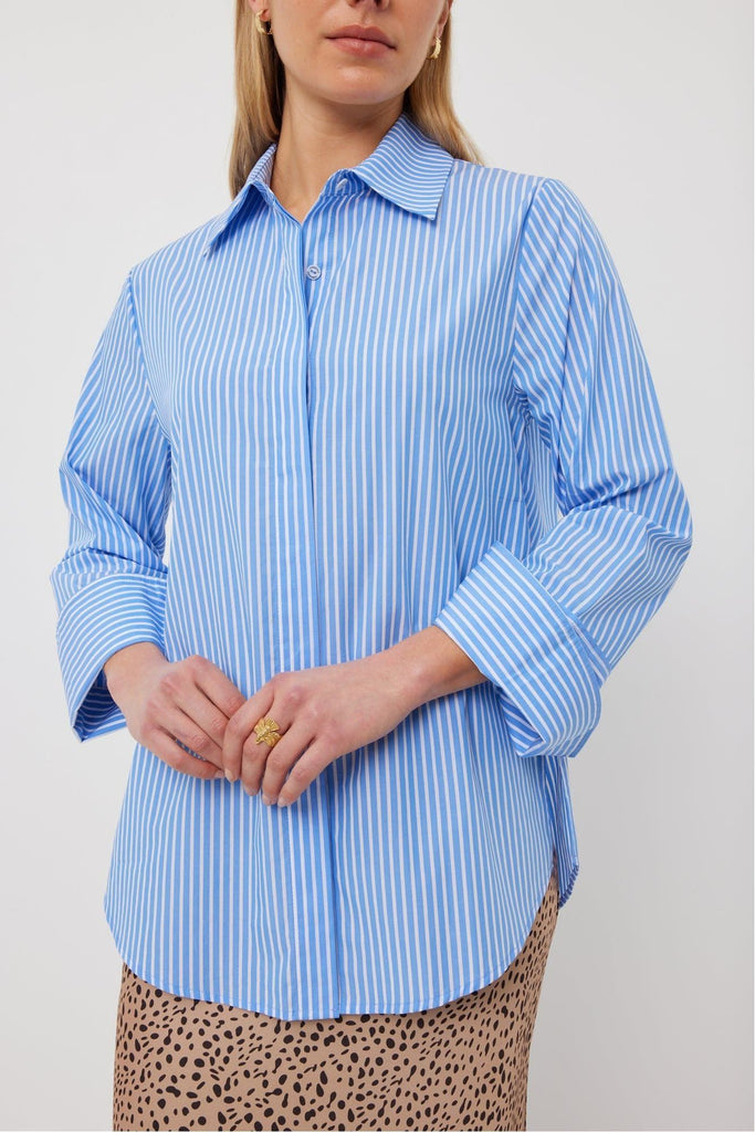 Tuesday Mark Shirt Blue Stripe