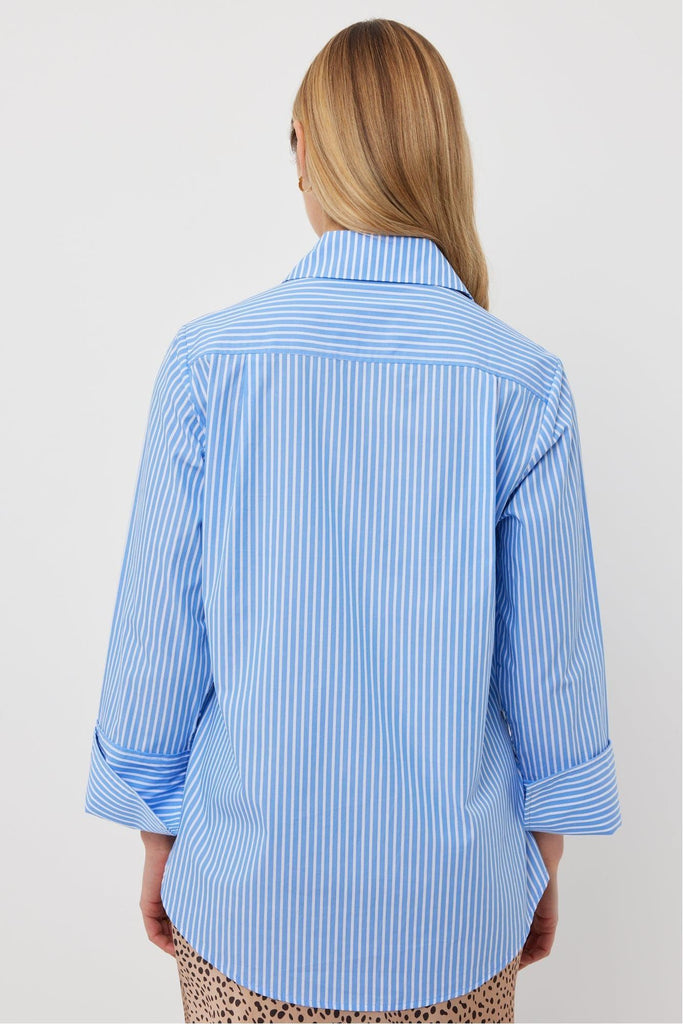 Tuesday Mark Shirt Blue Stripe