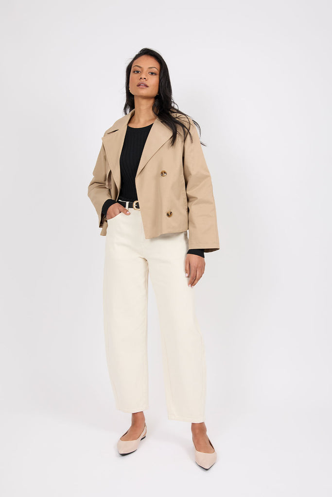 Marlow The Curve Barrel Jean Ecru