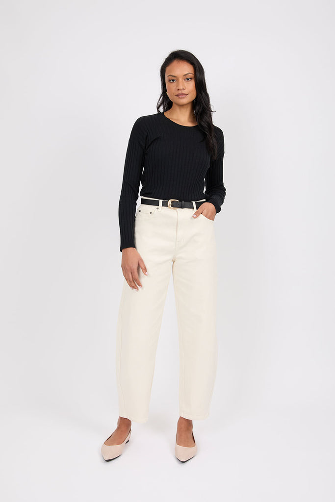 Marlow The Curve Barrel Jean Ecru