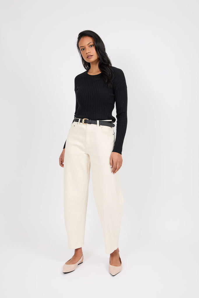 Marlow The Curve Barrel Jean Ecru