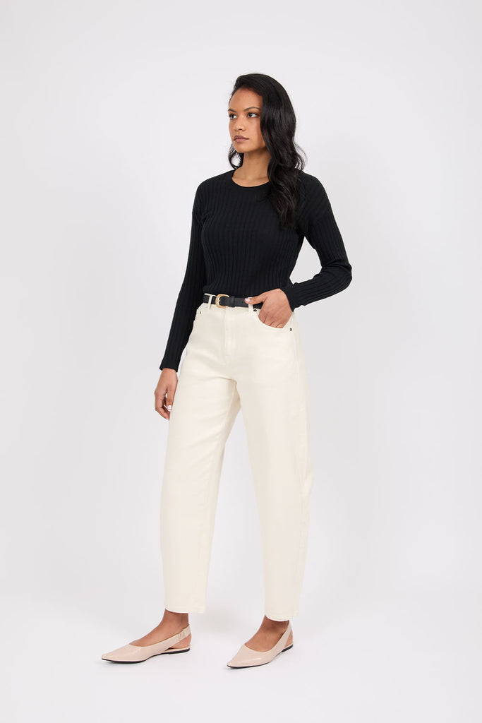 Marlow The Curve Barrel Jean Ecru