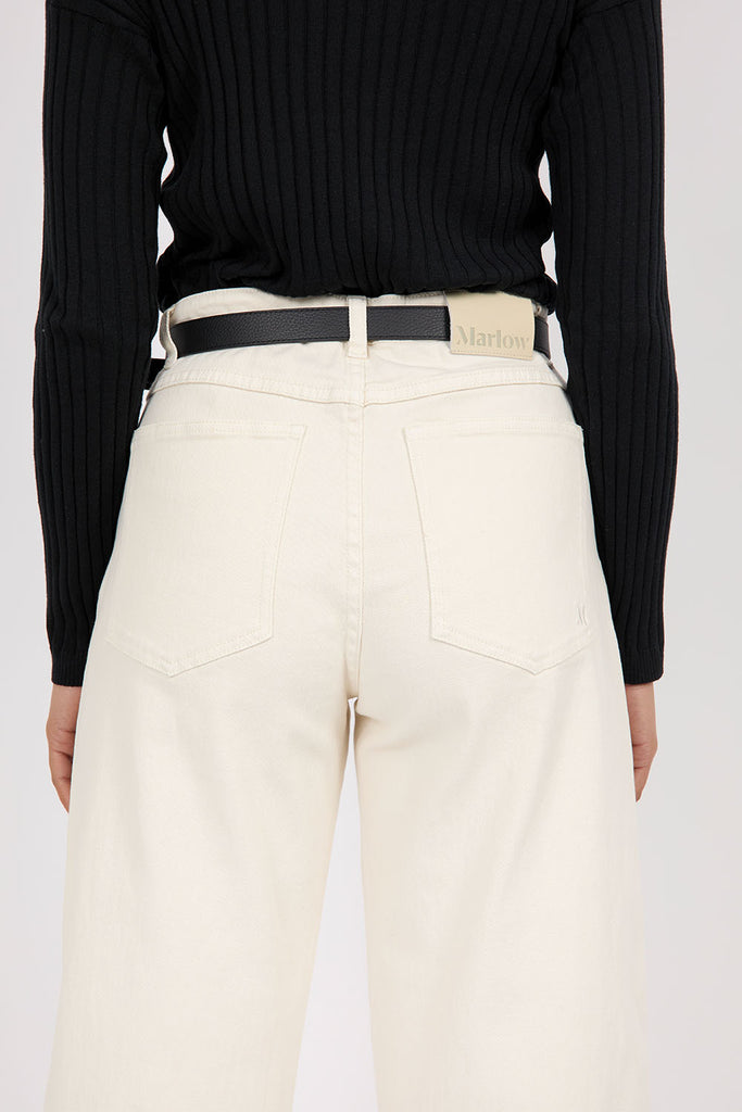 Marlow The Curve Barrel Jean Ecru