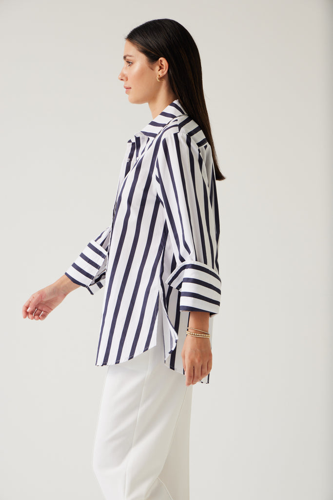 Tuesday Label Mark Shirt Navy Stripe