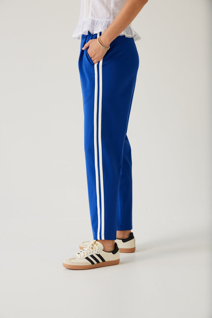 Tuesday Label Bobbie pants Blue with Double Stripe