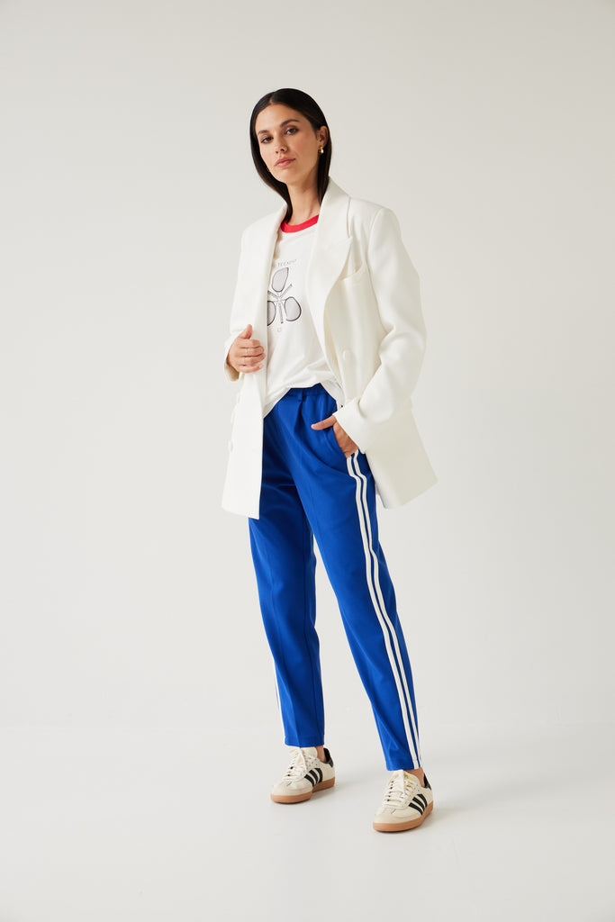 Tuesday Label Bobbie pants Blue with Double Stripe