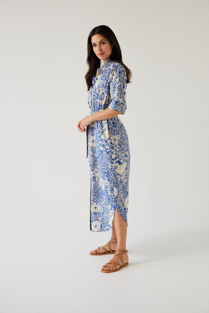 Tuesday Label Julia Dress Blue Mandala