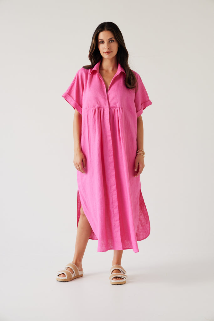 Tuesday Label Rally Dress Hot Pink