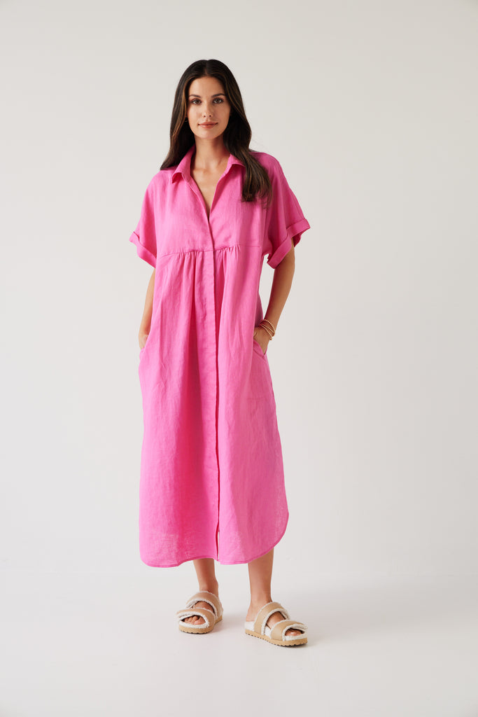 Tuesday Label Rally Dress Hot Pink